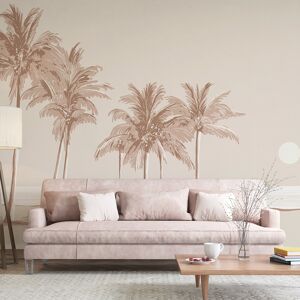 Acte Deco Papel pintado panoramico paisaje de palmeras gris 450x250cm