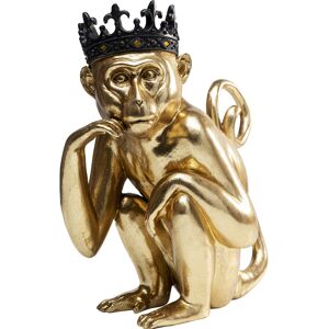 Kare Design Figura deco mono rey dorado de poliresina 35cm