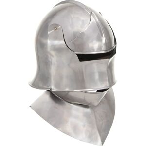 vidaXL Réplica de casco de caballero medieval antiguo LARP acero plata