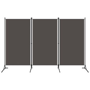 vidaXL Biombo divisor de 3 paneles gris antracita 260x180 cm