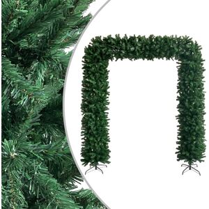 vidaXL Arco de árbol de Navidad verde 240 cm