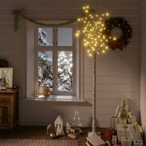 vidaXL Árbol de Navidad LED blanco cálido sauce interior exterior 2,2m