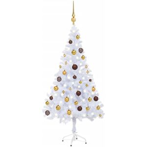 vidaXL Árbol de Navidad artificial con luces y bolas 230 ramas 120 cm