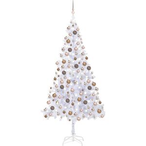 vidaXL Árbol de Navidad artificial con luces y bolas 910 ramas 210 cm