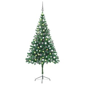 vidaXL Árbol de Navidad artificial con luces y bolas 564 ramas 180 cm