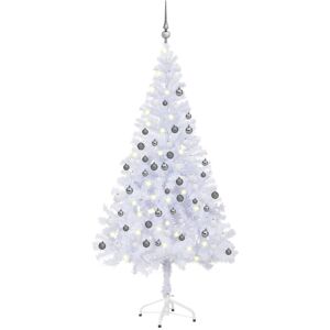 vidaXL Árbol de Navidad artificial con luces y bolas 230 ramas 120 cm