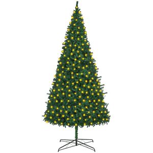 vidaXL Árbol de Navidad artificial preiluminado con luces verde 400 cm