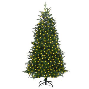 vidaXL Árbol de Navidad artificial con luces PVC&PE verde 240 cm