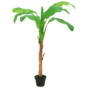 vidaXL Árbol bananero artificial con macetero 180 cm verde