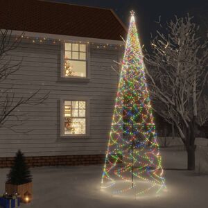 vidaXL Árbol de Navidad con pincho 3000 LED de colores 800 cm