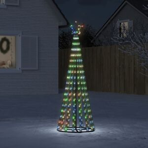 vidaXL Árbol de Navidad cono de luz 275 LEDs de colores 180 cm