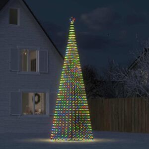 vidaXL Árbol de Navidad cono de luz 1544 LEDs de colores 500 cm