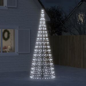 vidaXL Árbol de Navidad en asta de bandera 550 LED blanco frío 300 cm