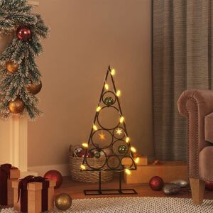 vidaXL Árbol de Navidad para decoración metal negro 60 cm