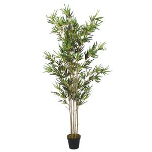 vidaXL Árbol de bambú artificial con 1380 hojas verde 200 cm