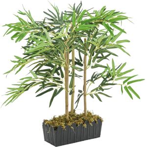 vidaXL Árbol de bambú artificial con 368 hojas verde 80 cm