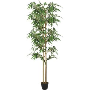 vidaXL Árbol de bambú artificial con 1520 hojas verde 200 cm