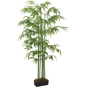 vidaXL Árbol de bambú artificial con 576 hojas verde 150 cm