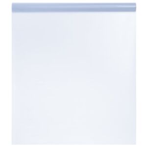 vidaXL Lámina de ventana esmerilada PVC gris transparente 90x500 cm