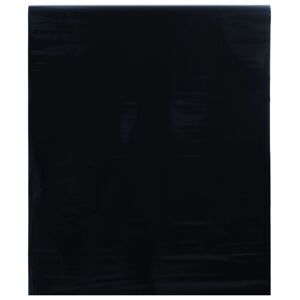 vidaXL Lámina de ventana esmerilada estática PVC negro 60x2000 cm