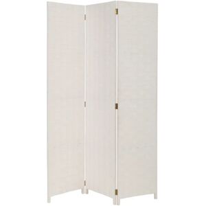 LOLAhome Biombo plegable de 3 hojas de madera blanco de 120x175 cm