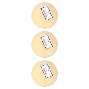 LOLAhome Set de 3 velas bola perfumadas beige de parafina aroma vainilla de Ø 9 cm