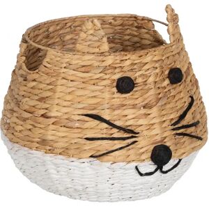 LOLAhome Cesta de gato de fibra natural con asas de Ø 41x38 cm