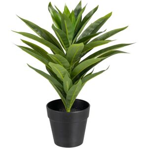 LOLAhome Planta artificial Dracena verde de plástico de 34 cm