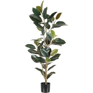 LOLAhome Planta artificial ficus verde de plástico de 125 cm