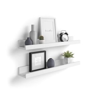 Mobili Fiver Par de estantes para cuadros First, 60 cm, color Blanco mate