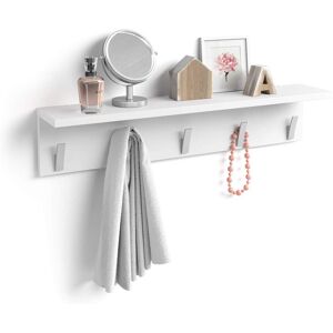 Mobili Fiver Perchero de pared Rachele, 80 cm, color Blanco mate