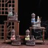 Superficial man Conos de incienso de 20 piezas + 1 quemador, incensario de monje pequeño Buda, reflujo de cascada