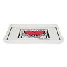 Keith Haring [R6888] - Bandeja de porcelana 'Keith Haring' blanco rojo (bailarines-corazón) - 19x19cm