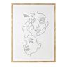 Maisons du Monde Cuadro de impresión con rostros minimalistas 75x100