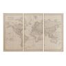 Maisons du Monde Tríptico mapamundi 159x101