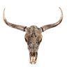 Maisons du Monde Trofeo de pared de cabeza de búfalo esculpido marrón 73x73