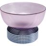 Kare Design Jarrón de vidrio chapado violeta y azul 21cm