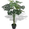 vidaXL Planta de monstera artificial con maceta verde 70 cm