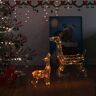 vidaXL Familia de renos de Navidad acrílico 160 LEDs de colores