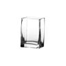 LOLAhome Jarrón florero de cristal transparente de 8x10x15 cm