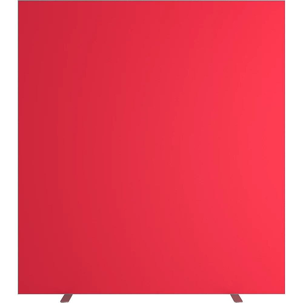 kaiserkraft Pared separadora easyScreen, monocolor, rojo, anchura 1600 mm