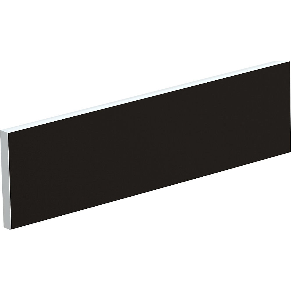 kaiserkraft Pared separadora sobre la mesa para escritorios de equipos, anchura 1600 mm, tapizado negro