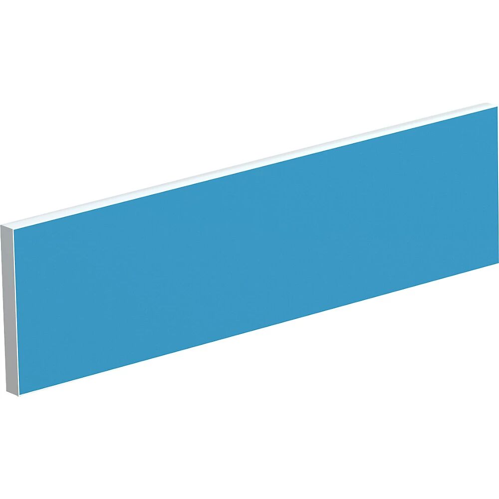 kaiserkraft Pared separadora sobre la mesa para escritorios de equipos, anchura 1400 mm, tapizado azul