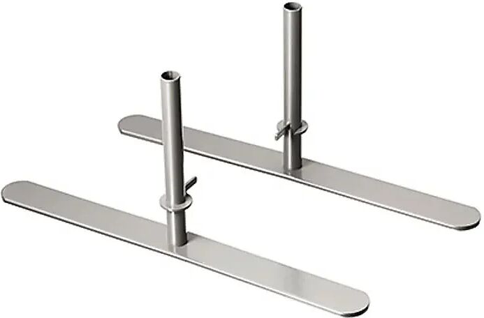 kaiserkraft Juego de montaje para paredes separadoras insonorizantes Softline, H x A 500 x 50 mm, para 1 pared separadora, gris