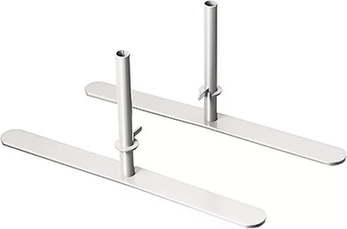 kaiserkraft Juego de montaje para paredes separadoras insonorizantes Softline, H x A 500 x 50 mm, para 1 pared separadora, blanco