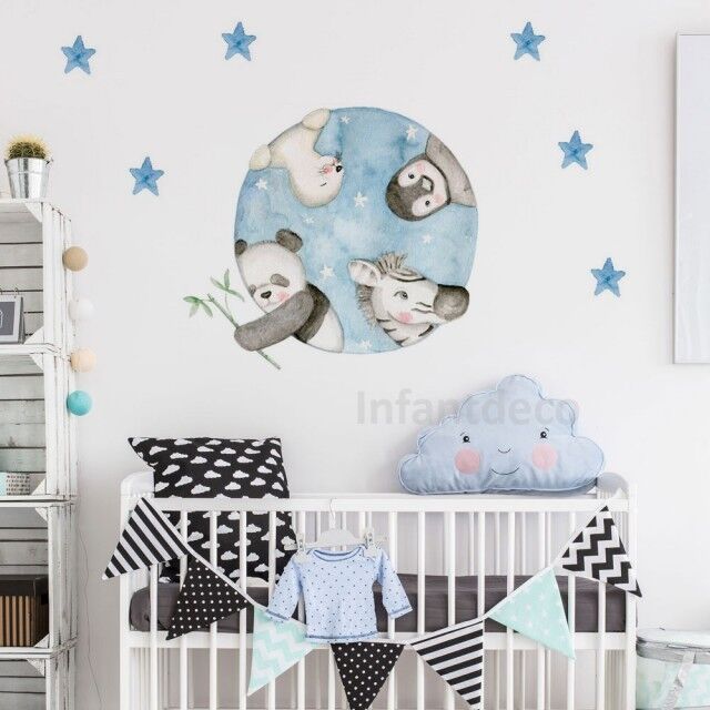 imda Vinilo infantil "Animals Black & White" (Vinilos: Talla L)