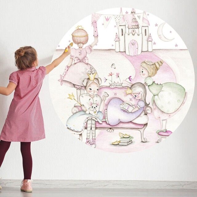 imda Vinilo infantil "Princess" (Vinilos: Diámetro de 100cm)