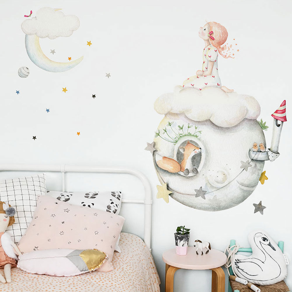 imda Vinilo infantil "Rain of stars girl" (Vinilos: Talla L)