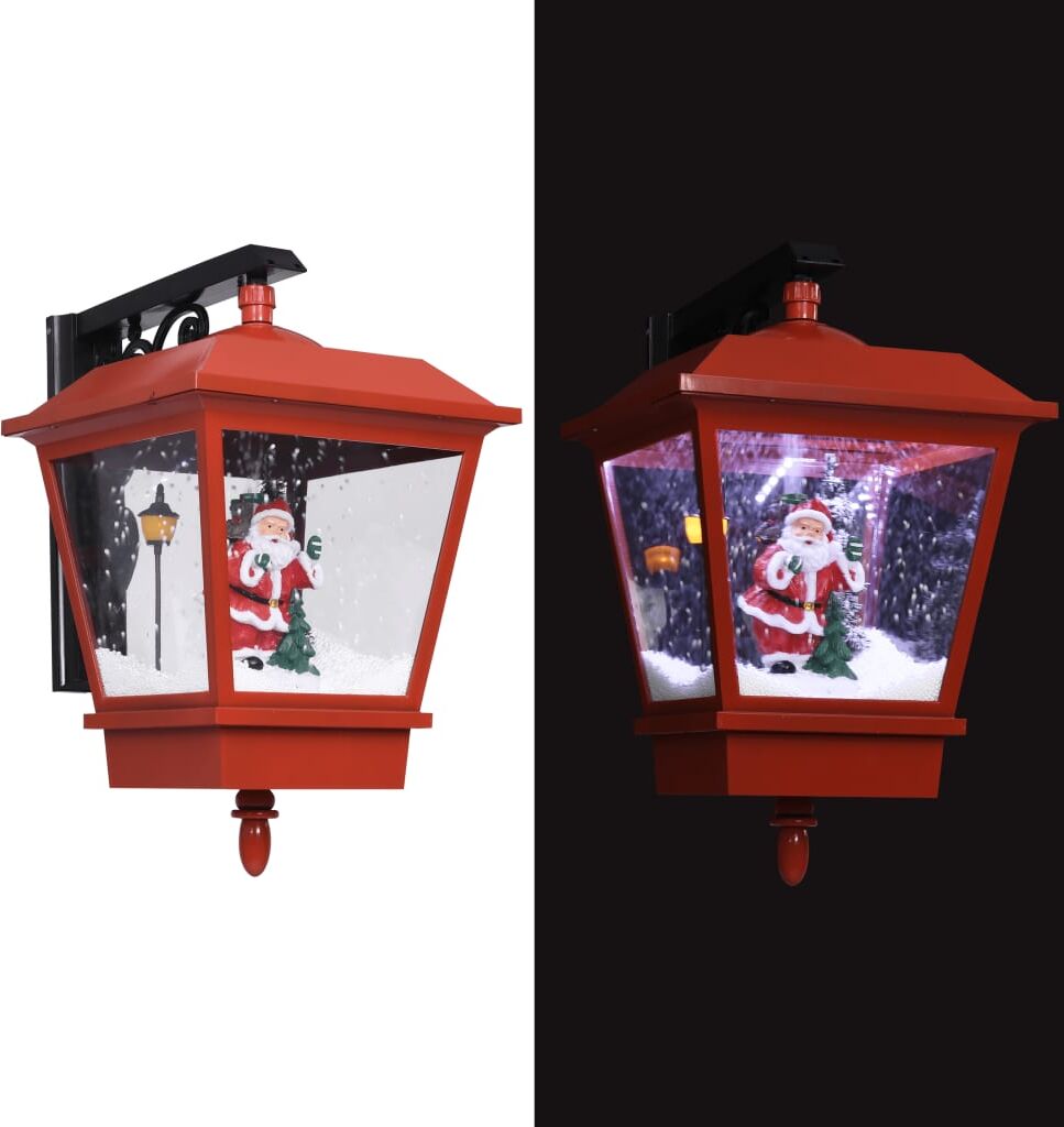 vidaXL Lámpara de pared de Navidad LED y Papa Noel rojo 40x27x45 cm