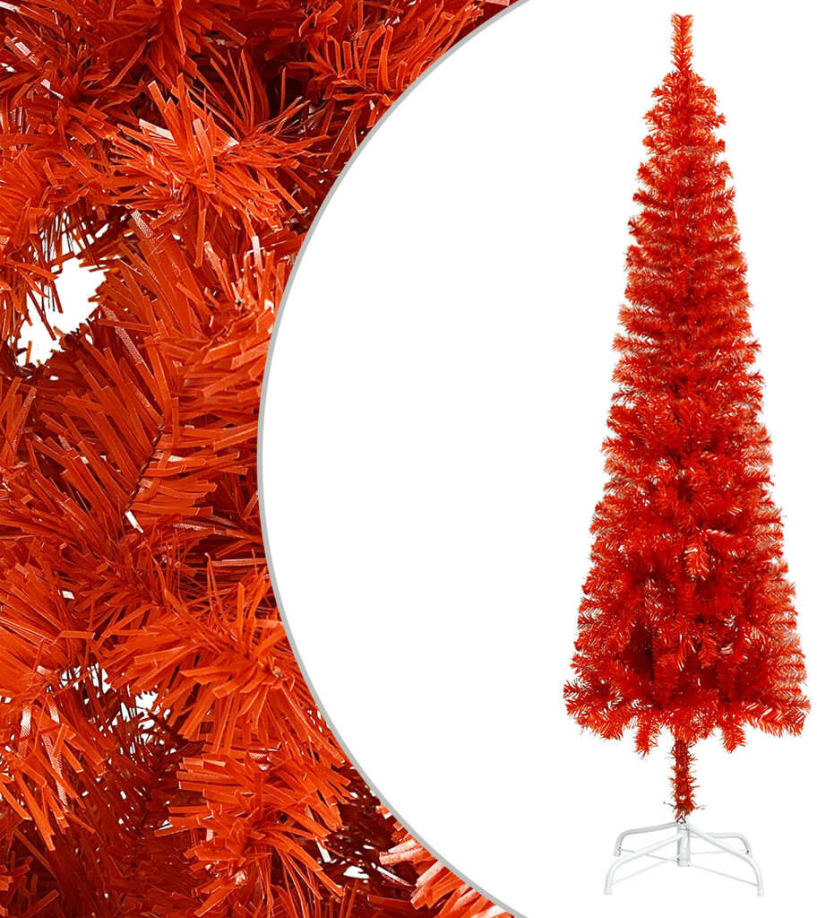 vidaXL Árbol de Navidad delgado rojo 150 cm